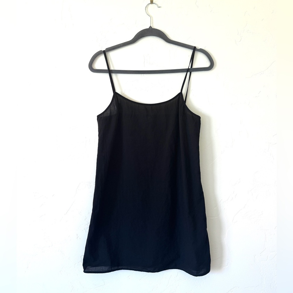 NWOT THE KOOPLES Black Spaghetti Strap Slip Cotton Dress Women's Medium